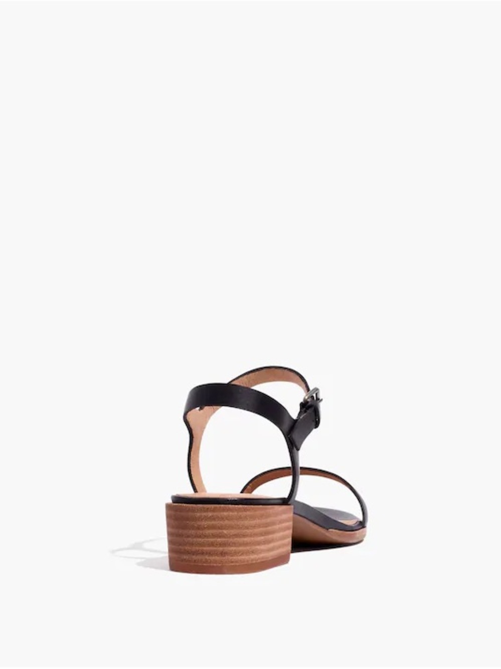 Madewell Classic Louise Black Leather Ankle Strap Sandal - Picture 3 of 6